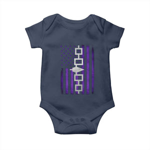 Haudenosaunee Iroquois Pride USA Flag Native American Baby Onesie TS11 Navy Print Your Wear
