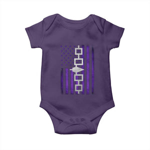Haudenosaunee Iroquois Pride USA Flag Native American Baby Onesie TS11 Purple Print Your Wear