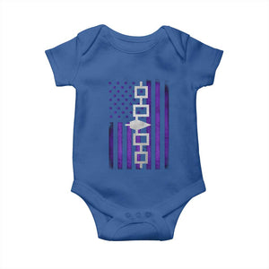 Haudenosaunee Iroquois Pride USA Flag Native American Baby Onesie TS11 Royal Blue Print Your Wear