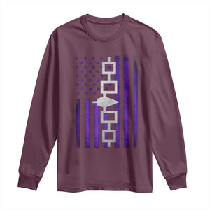 Haudenosaunee Iroquois Pride USA Flag Native American Long Sleeve Shirt TS11 Maroon Print Your Wear
