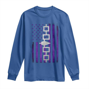 Haudenosaunee Iroquois Pride USA Flag Native American Long Sleeve Shirt TS11 Royal Blue Print Your Wear