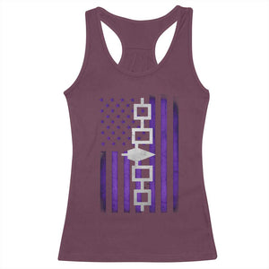 Haudenosaunee Iroquois Pride USA Flag Native American Racerback Tank Top TS11 Maroon Print Your Wear