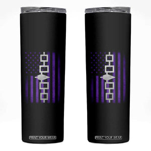 Haudenosaunee Iroquois Pride USA Flag Native American Skinny Tumbler TS11 Black Print Your Wear