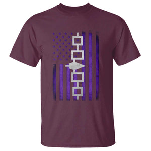 Haudenosaunee Iroquois Pride USA Flag Native American T Shirt TS11 Maroon Print Your Wear