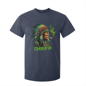 Funny Chiefin Weed Indian Native American Marijuana T Shirt For Kid TS11 Navy Print Your Wear