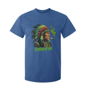 Funny Chiefin Weed Indian Native American Marijuana T Shirt For Kid TS11 Royal Blue Print Your Wear