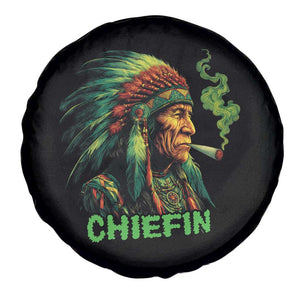 Funny Chiefin Weed Indian Native American Marijuana Spare Tire Cover TS11 Print Your Wear