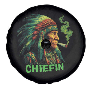 Funny Chiefin Weed Indian Native American Marijuana Spare Tire Cover TS11 Print Your Wear
