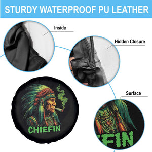 Funny Chiefin Weed Indian Native American Marijuana Spare Tire Cover TS11 Print Your Wear