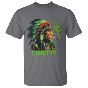 Funny Chiefin Weed Indian Native American Marijuana T Shirt TS11 Charcoal Print Your Wear