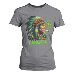 Funny Chiefin Weed Indian Native American Marijuana T Shirt For Women TS11 Charcoal Print Your Wear