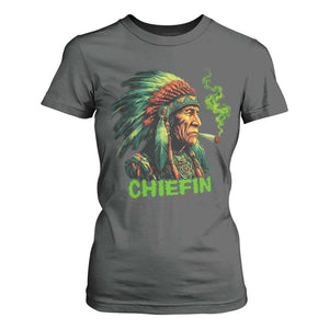Funny Chiefin Weed Indian Native American Marijuana T Shirt For Women TS11 Dark Heather Print Your Wear