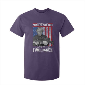 Funny Trump Fishing T Shirt For Kid Mines So Big I Have To Use Two Hands American Flag TS11 Purple Print Your Wear
