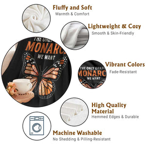 The Only Orange Monarch We Want Throw Blanket Monarch Butterfly TS11 Print Your Wear