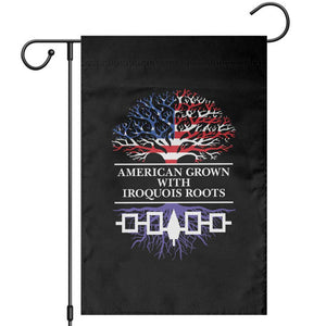 American Grown With Iroquois Roots Garden Flag Tree USA Flag TS11 Black Print Your Wear