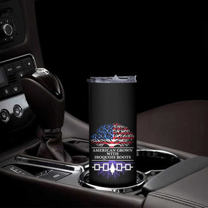 American Grown With Iroquois Roots Skinny Tumbler Tree USA Flag TS11 Print Your Wear