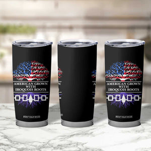 American Grown With Iroquois Roots Tumbler Cup Tree USA Flag TS11 Print Your Wear