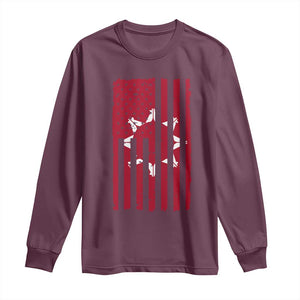 Oglala Lakota Sioux USA Flag Native American Long Sleeve Shirt TS11 Maroon Print Your Wear