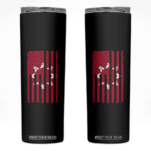 Oglala Lakota Sioux USA Flag Native American Skinny Tumbler TS11 Black Print Your Wear