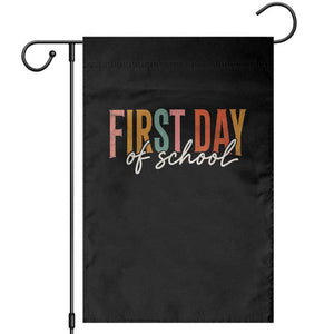 First Day of School Teacher Student Garden Flag Funny Back to School Retro