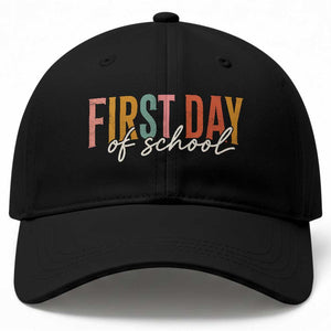 First Day of School Teacher Student Baseball Cap Funny Back to School Retro