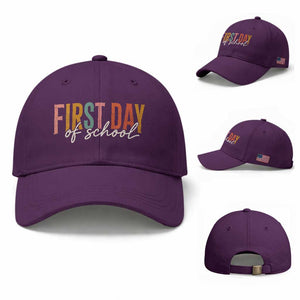 First Day of School Teacher Student Baseball Cap Funny Back to School Retro