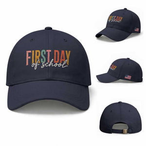 First Day of School Teacher Student Baseball Cap Funny Back to School Retro
