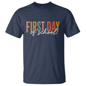 First Day of School Teacher Student T Shirt Funny Back to School Retro TS11 Navy Print Your Wear