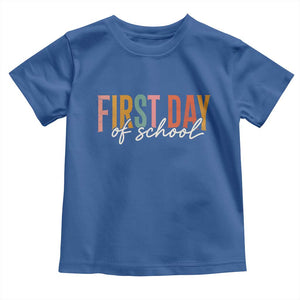 First Day of School Teacher Student Toddler T Shirt Funny Back to School Retro TS11 Royal Blue Print Your Wear
