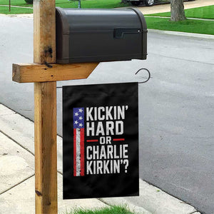 Funny Kickin Hard Or Kirkin US Political Garden Flag Vintage American Flag