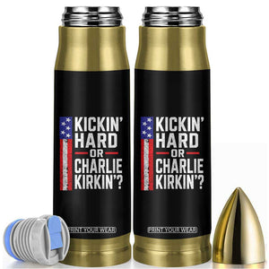 Funny Kickin Hard Or Kirkin US Political Bullet Tumbler Vintage American Flag
