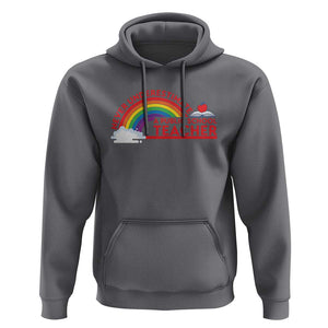 Tim Walz Hoodie Never Underestimate A Public School Teacher Rainbow Apple Book TS11 Charcoal Print Your Wear