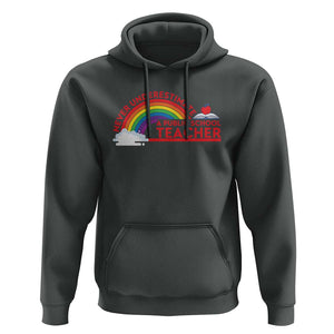Tim Walz Hoodie Never Underestimate A Public School Teacher Rainbow Apple Book TS11 Dark Heather Print Your Wear