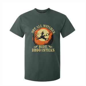Funny Lesbian Witch Halloween T Shirt For Kid Not All Witches Ride Broomsticks TS11 Dark Forest Green Print Your Wear