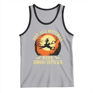Funny Lesbian Witch Halloween Tank Top Not All Witches Ride Broomsticks TS11 Athletic Heather Black Print Your Wear