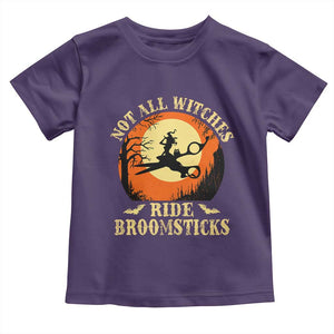Funny Lesbian Witch Halloween Toddler T Shirt Not All Witches Ride Broomsticks TS11 Purple Print Your Wear