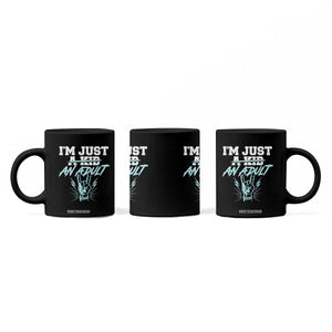 Funny Rock N Roll Lover Coffee Mug I Am Just A Kid Adulthood Saying TS11 Print Your Wear