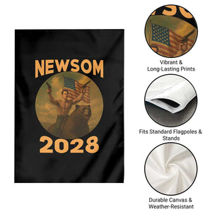 Gavin Newsom 2028 Garden Flag Patriotic Leader President 48 Riding Bear TS11 Print Your Wear
