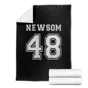 Newsom 48 Throw Blanket Gavin Newsom 2028 Presidential Election Campaign TS11 Black Print Your Wear
