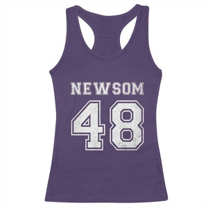 Newsom 48 Racerback Tank Top Gavin Newsom 2028 Presidential Election Campaign TS11 Purple Print Your Wear