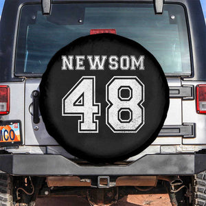 Newsom 48 Spare Tire Cover Gavin Newsom 2028 Presidential Election Campaign TS11 No hole Black Print Your Wear