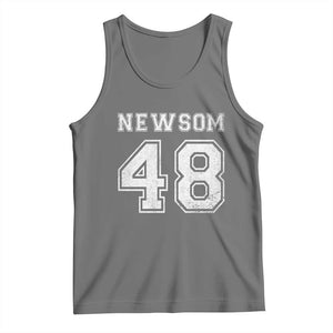 Newsom 48 Tank Top Gavin Newsom 2028 Presidential Election Campaign TS11 Black Heather Print Your Wear