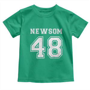 Newsom 48 Toddler T Shirt Gavin Newsom 2028 Presidential Election Campaign TS11 Irish Green Print Your Wear