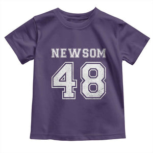 Newsom 48 Toddler T Shirt Gavin Newsom 2028 Presidential Election Campaign TS11 Purple Print Your Wear