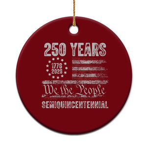 250 Years Semiquincentennial Ceramic Ornament 250th America Anniversary Independence Day USA Flag TS11 1pc Red Print Your Wear