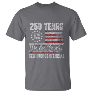 250 Years Semiquincentennial T Shirt 250th America Anniversary Independence Day USA Flag TS11 Charcoal Print Your Wear