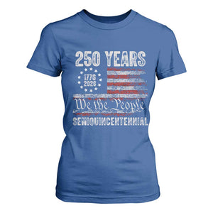 250 Years Semiquincentennial T Shirt For Women 250th America Anniversary Independence Day USA Flag TS11 Royal Blue Print Your Wear
