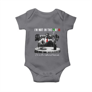Funny Italian American Mafia Gangster Baby Onesie I Am Not In The Mafia I'm In The Restaurant Business TS11 Charcoal Print Your Wear