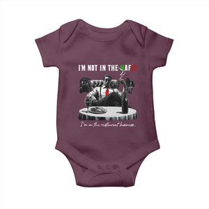 Funny Italian American Mafia Gangster Baby Onesie I Am Not In The Mafia I'm In The Restaurant Business TS11 Maroon Print Your Wear