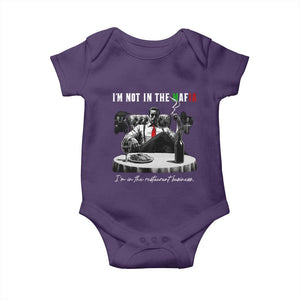 Funny Italian American Mafia Gangster Baby Onesie I Am Not In The Mafia I'm In The Restaurant Business TS11 Purple Print Your Wear